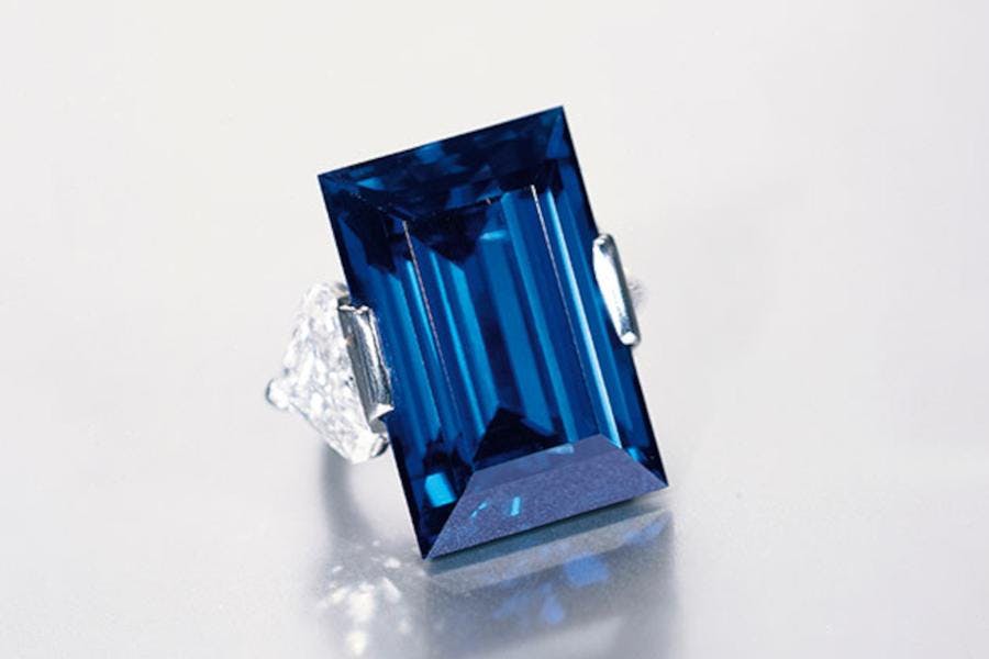 Rockefeller Sapphire, a 62.02 carat rectangular sapphire